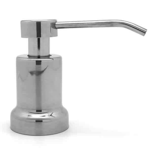 Built-in Foaming Soap Dispenser for Kitchen and Bathroom Countertop | Stainless Steel Foam Soap Pump with 17oz Under Counter Bottle - Ultimate Kitchen | Counter Mounted - Installs Quickly | Polished